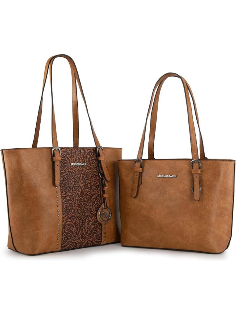 Stylish Embossed Tote Bag & Handbag Set for Women - 2-Piece Purse Collection